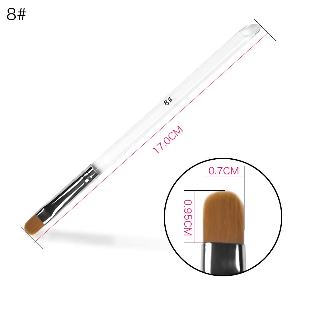 KADS Acrylic UV Gel Nail False Tips Brush Pen Tool Nail Art Pen Brush Painting Drawing Brush (8#) Mask Queen Nepal