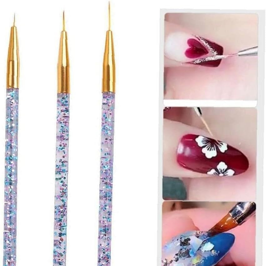Gel Nail Art Liner Brush 3pcs Set Mask Queen Nepal