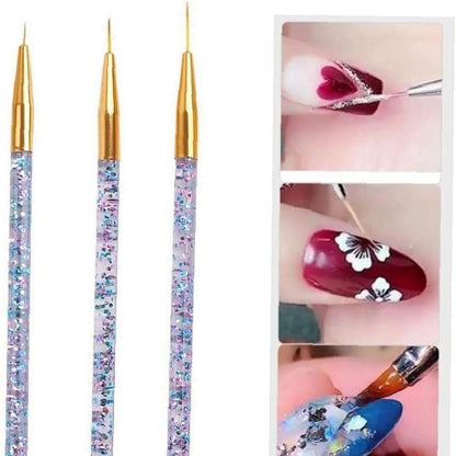 Gel Nail Art Liner Brush 3pcs Set Mask Queen Nepal
