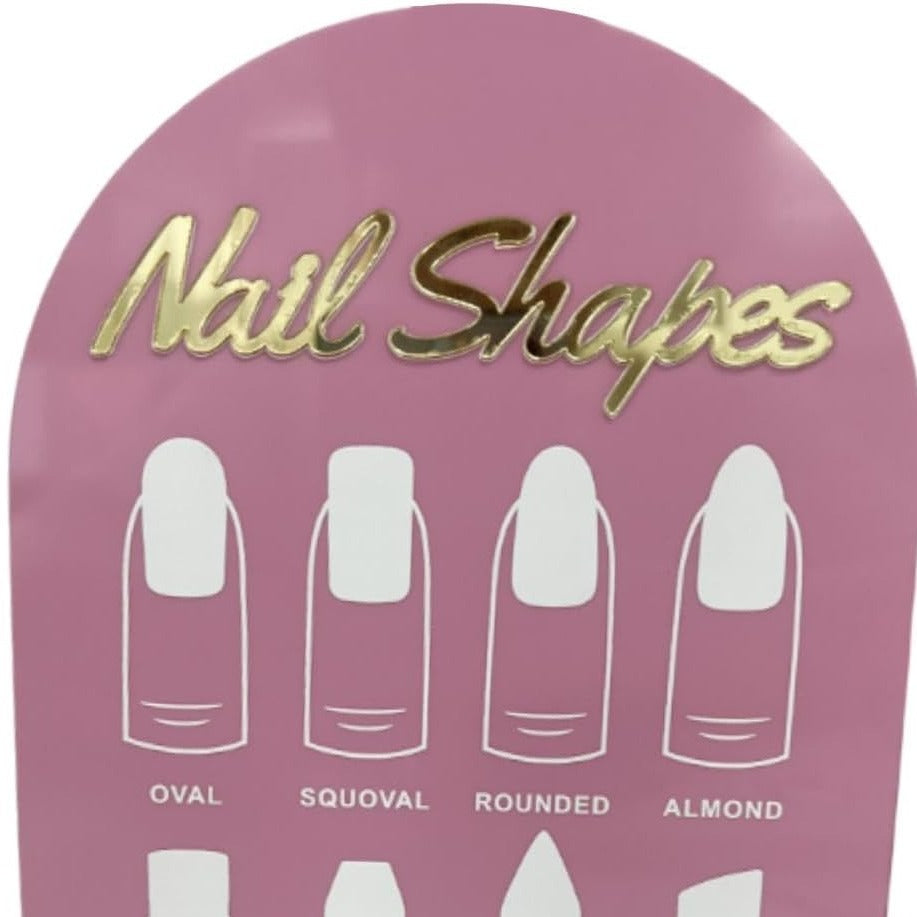 Nail Shapes Display Sign Board Mask Queen Nepal