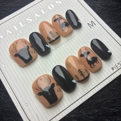 Press On Nails 10Pcs Code-Number (000+) Easy Beauty Nepal