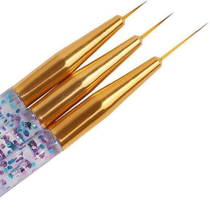 Gel Nail Art Liner Brush 3pcs Set Mask Queen Nepal