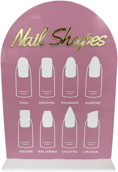 Nail Shapes Display Sign Board Mask Queen Nepal