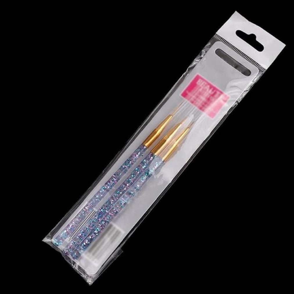 Gel Nail Art Liner Brush 3pcs Set Mask Queen Nepal
