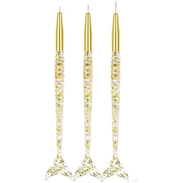 Golden Mermaid Pen Nail Art Liner Brush Mask Queen Nepal