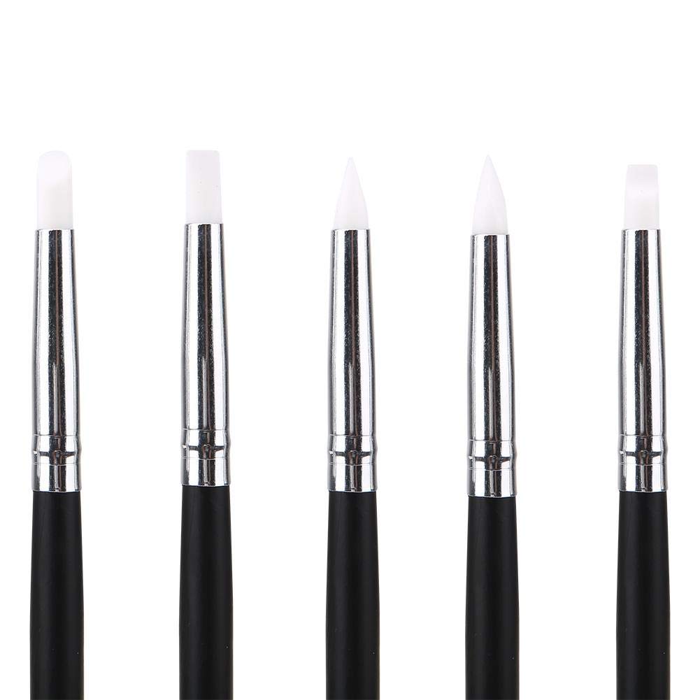 Generic 5Pcs Flexible Silicone Brush Nail Tools For 3D Gel Set Mask Queen Nepal