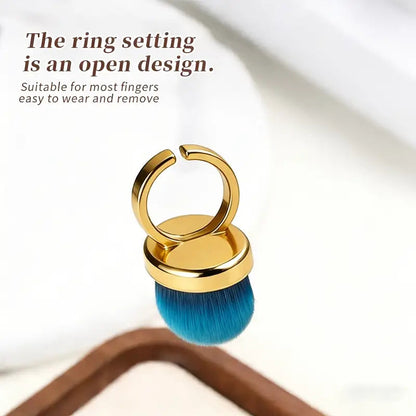 Ring Nail Dust Brush With Soft Blue Bristles Mask Queen Nepal