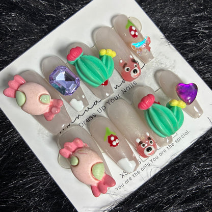 Press On Nails 10Pcs Code-L (030+) Easy Beauty Nepal