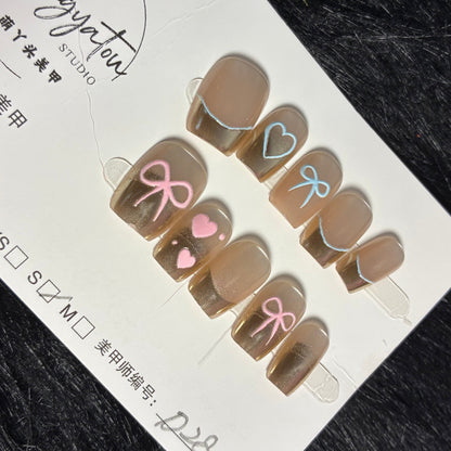 Press On Nails 10Pcs Code-EB Easy Beauty Nepal