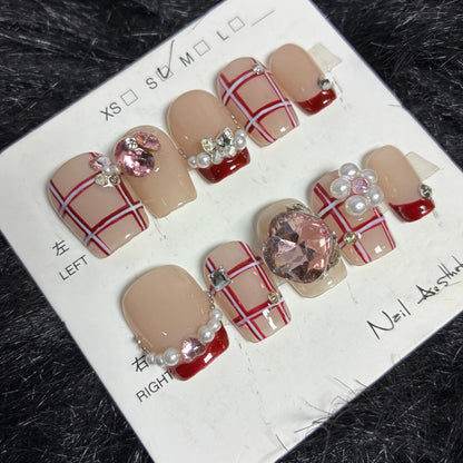 Press On Nails 10Pcs Code-BF (020+) Easy Beauty Nepal
