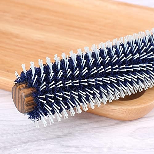 Wood Handle Round Roll Hair Curly Comb Mask Queen Nepal