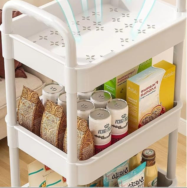 3 Layer Multipurpose Rolling Storage Trolley Mask Queen Nepal