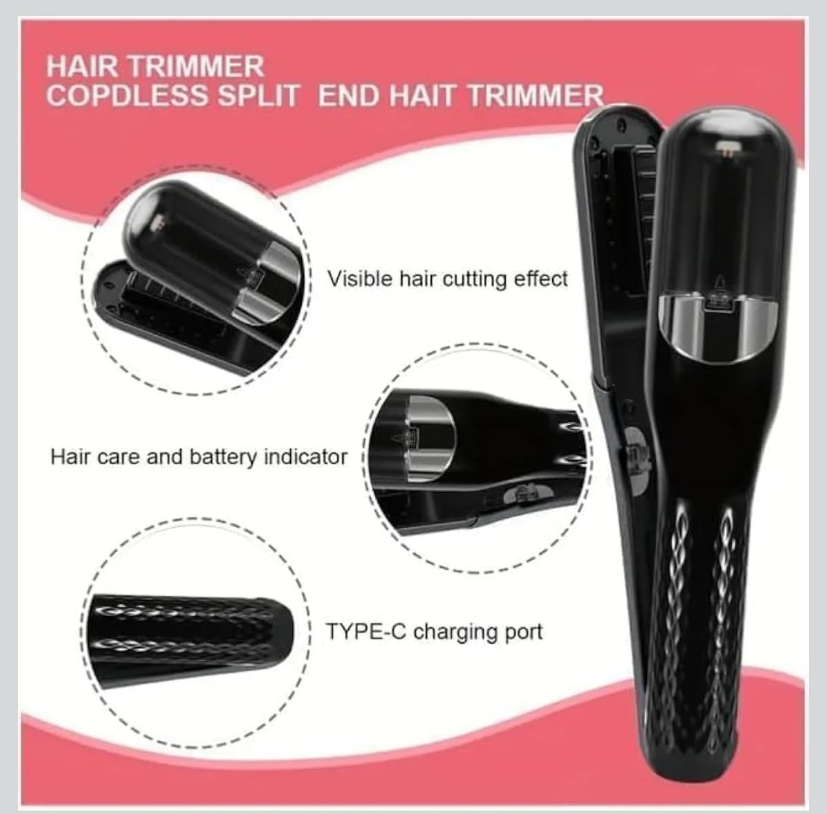 RH-6668 Rechargeable Cordless Split End Hair Trimmer Easy Beauty Nepal