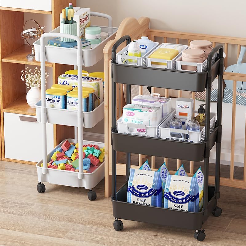 3 Layer Multipurpose Rolling Storage Trolley Mask Queen Nepal