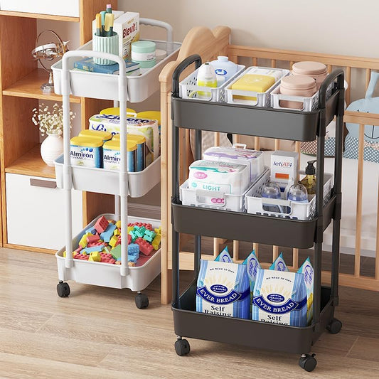 3 Layer Multipurpose Rolling Storage Trolley Mask Queen Nepal