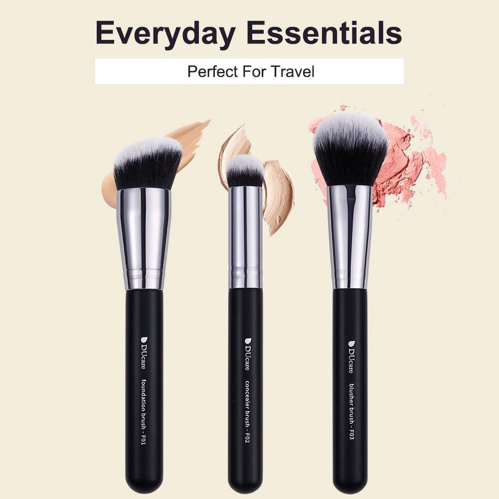 DUcare Panda Black Makeup 3Pcs Brush Set Easy Beauty Nepal