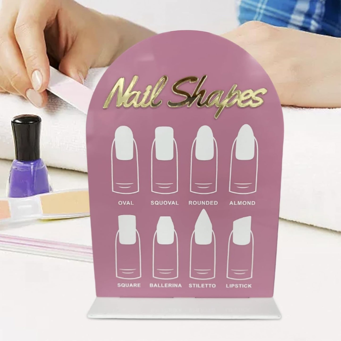 Nail Shapes Display Sign Board Mask Queen Nepal