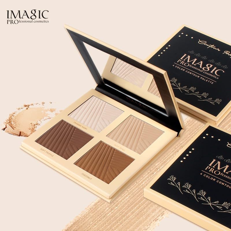 IMAGIC Professional Cosmetics 4 Color Highlighter & Contour Palette
