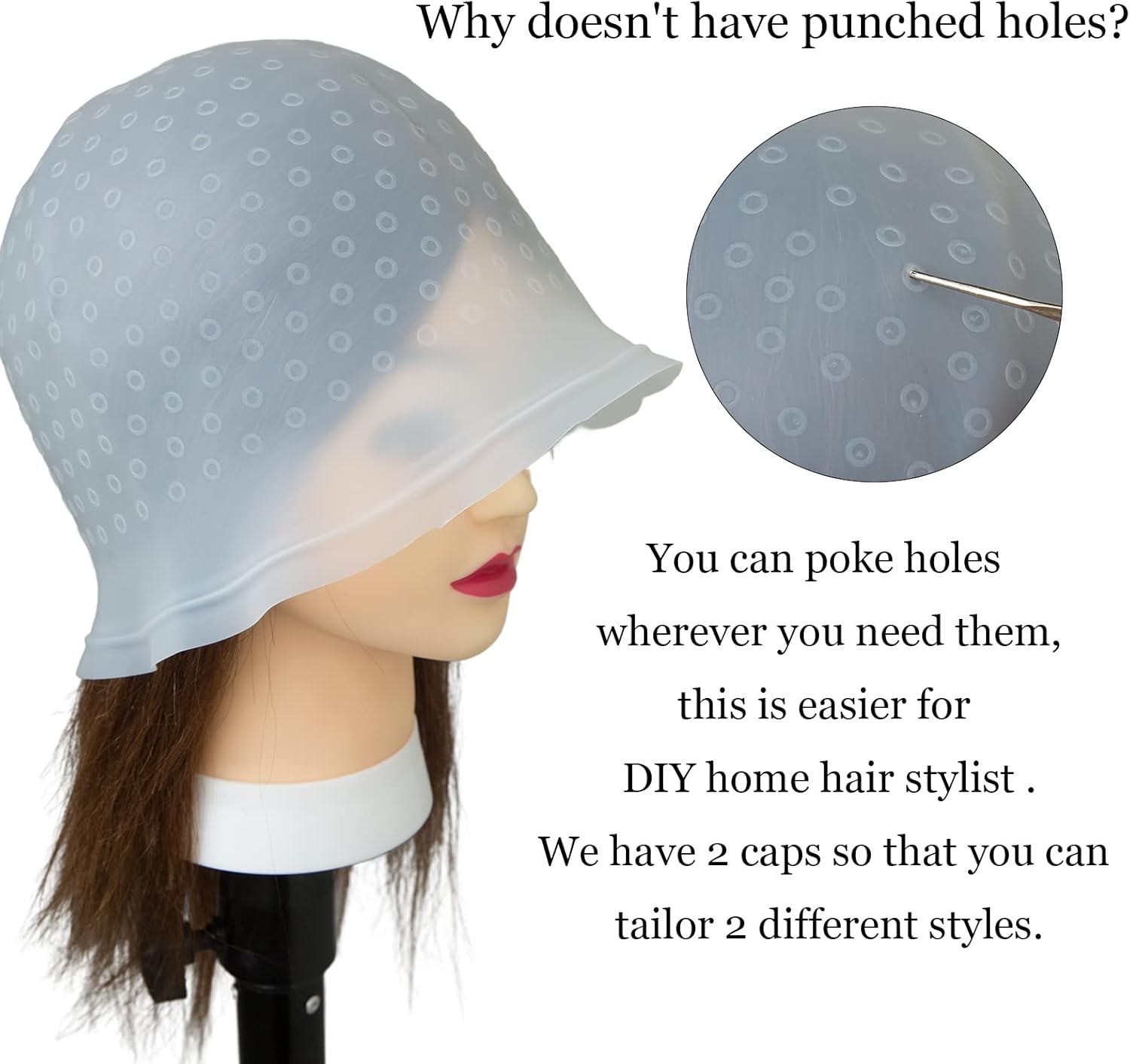 Silicone Highlight Hair Cap With Needle Mask Queen Nepal