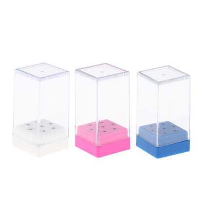 Nail Drill Bit Holder Storage Box 7 Slots Mask Queen Nepal
