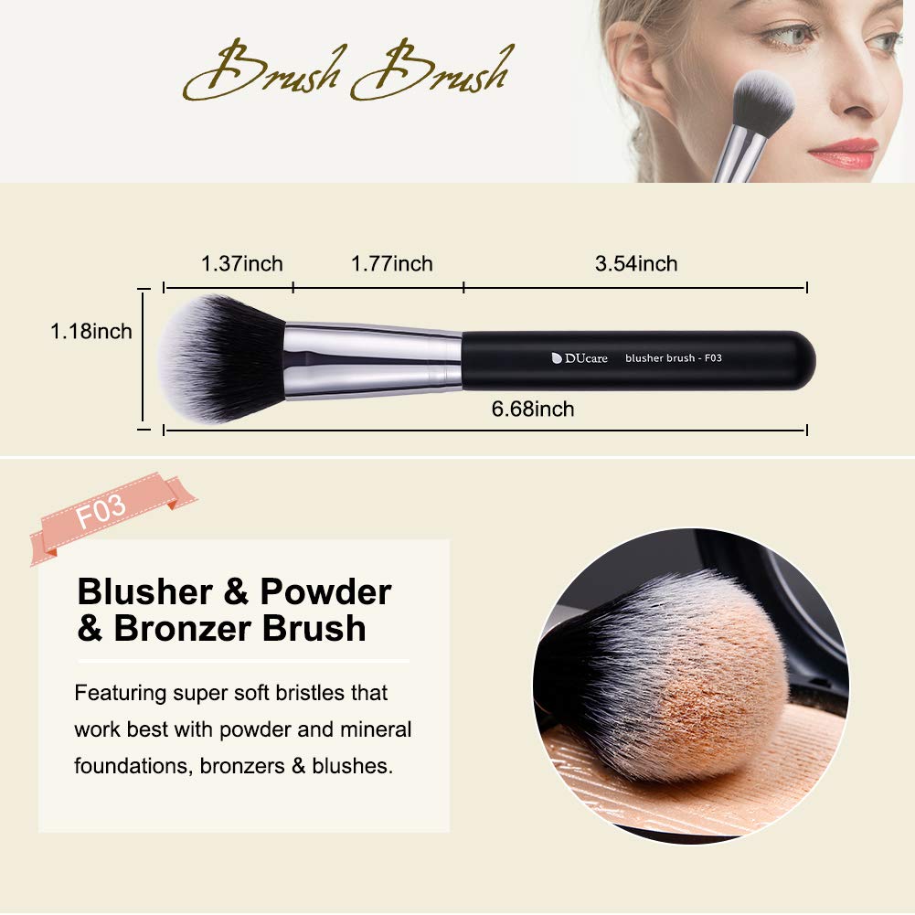DUcare Panda Black Makeup 3Pcs Brush Set Easy Beauty Nepal