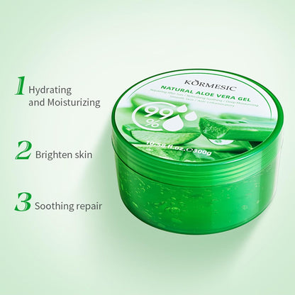 KORMESIC 99% Aloe Vera Gel 300g Organic Moisturizing Cream Easy Beauty Nepal