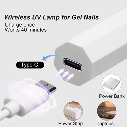 Portable Mini Cordless Rechargeable Uv Led Nail Lamp - Mask Queen Nepal