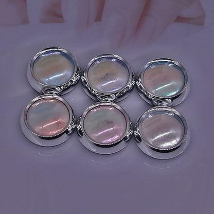 Nail Ornament 6 - Colors White Pearl Chrome Nail Powder Set Mask Queen Nepal