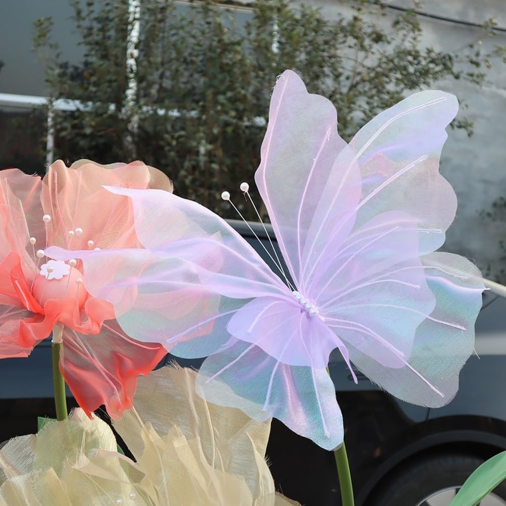 Large Butterfly Prop Symphony Silk Mesh Outdoor Plastic Flower For Decoration Mask Queen Nepal