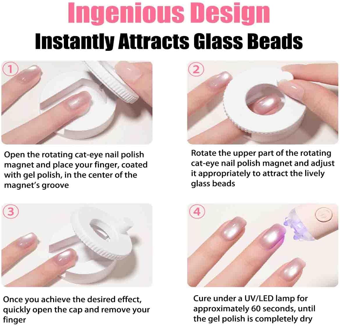 Rotating Magnet Precision Tool for Cat Eye Nail Polish Mask Queen Nepal