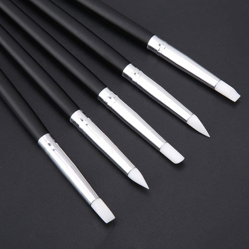 Generic 5Pcs Flexible Silicone Brush Nail Tools For 3D Gel Set Mask Queen Nepal