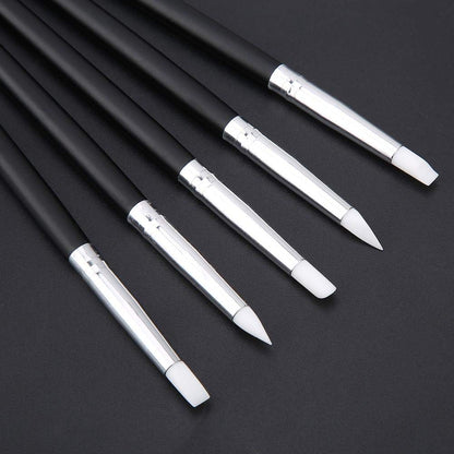 Generic 5Pcs Flexible Silicone Brush Nail Tools For 3D Gel Set Mask Queen Nepal