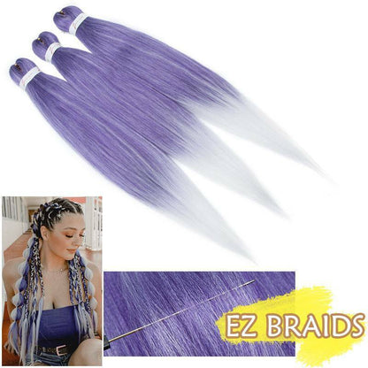 Pre Stretched Synthetic Braiding Hair Ombre Extensions Mask Queen Nepal