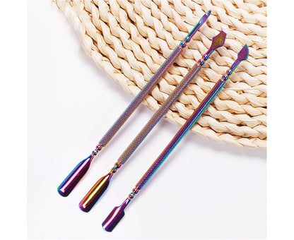 3Pcs Nail Cuticle Pusher Set Mask Queen Nepal