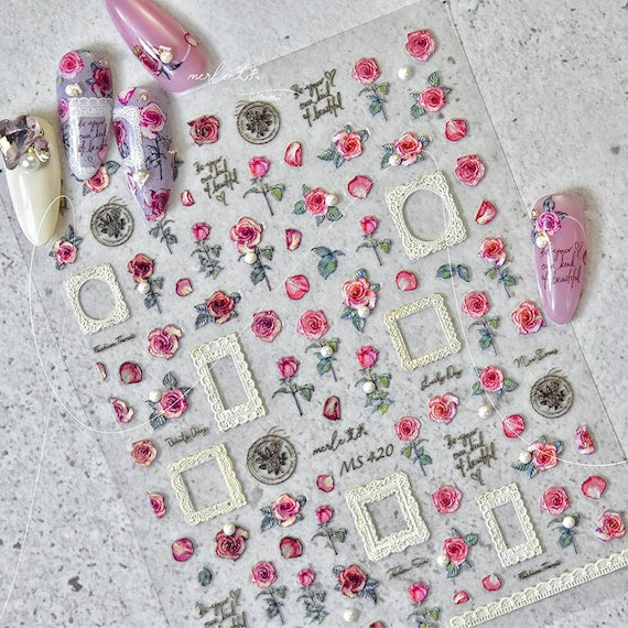 MOSR Nail Art Flower DIY Sticker For Nails Mask Queen Nepal