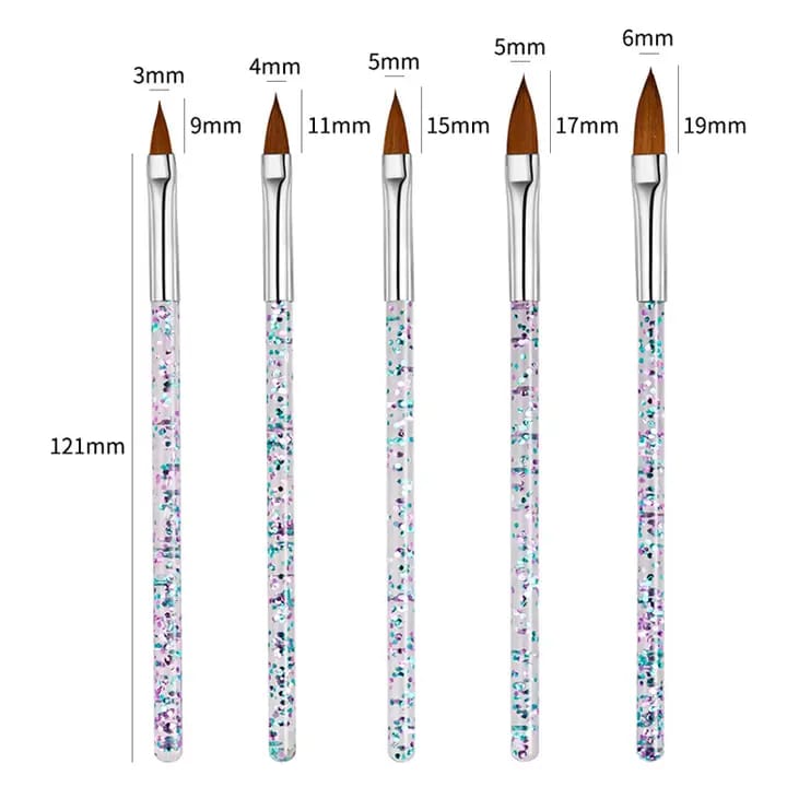 5 Pcs Nail Crystal Carved Nail Pens Nail Art Brush Pen Set Mask Queen Nepal