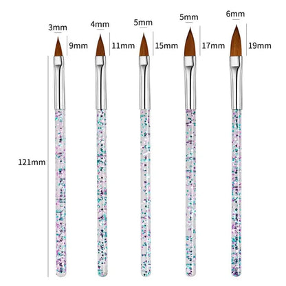 5 Pcs Nail Crystal Carved Nail Pens Nail Art Brush Pen Set Mask Queen Nepal