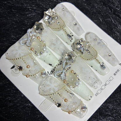 Press On Nails 10Pcs Code-L (000+) Easy Beauty Nepal