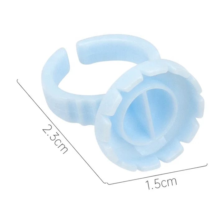 MQ Eyelash Glue Ring Holder Disposable Plastic Dual Sided Ring. Mask Queen Nepal