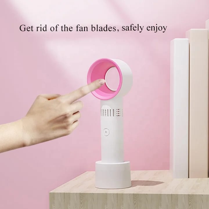 USB Rechargeable Portable Bladeless Fan Handheld Mask Queen Nepal