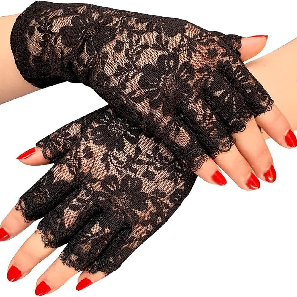 Short Floral Lace Gloves Mask Queen Nepal