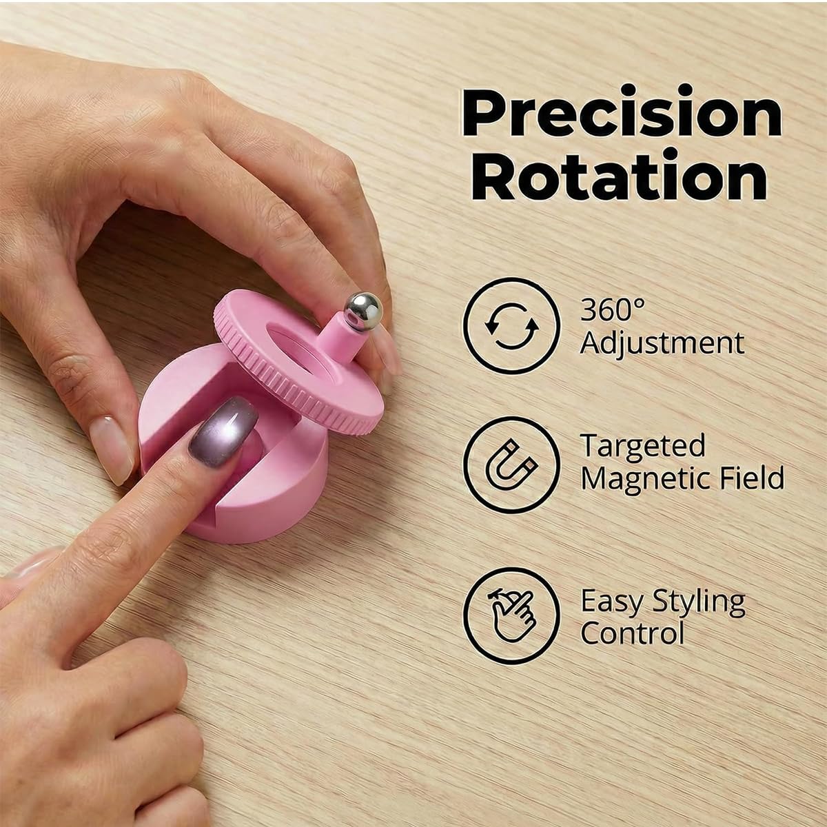Rotating Magnet Precision Tool for Cat Eye Nail Polish Mask Queen Nepal