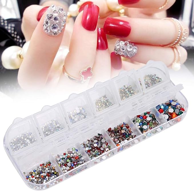 Shining Nail Decoration Beads Nail Art Rhinestones Nail Glass Charms Gems for Home Mask Queen Nepal