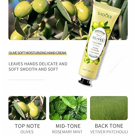 Moisturizing Hand Cream, Plant Extract, Anti-crack, Hydrating, Rose, Chamomile, Sakura, Olives, Skin Care, 30g Mask Queen Nepal