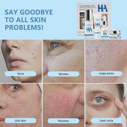 Hyaluronic Acid HA Moisturizing & Hydrating Skin Care 4pcs Set Easy Beauty Nepal