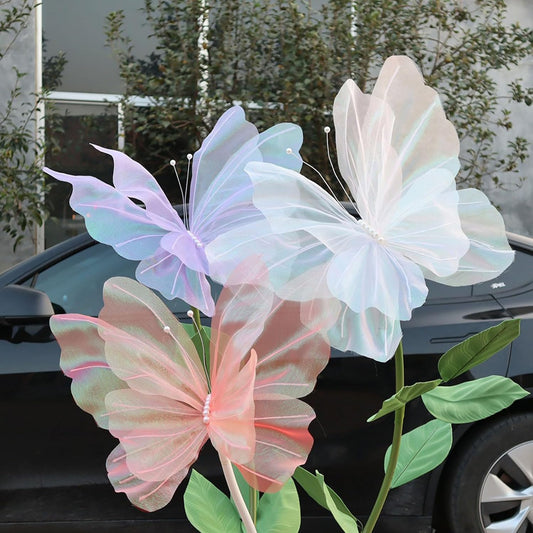 Large Butterfly Prop Symphony Silk Mesh Outdoor Plastic Flower For Decoration Mask Queen Nepal