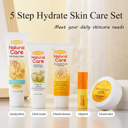 Natural Care Hydrating Plant Extract Skin Care 5pcs Set Easy Beauty Nepal