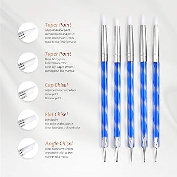 Generic 5Pcs Flexible Silicone Brush Nail Tools For 3D Gel Set Mask Queen Nepal