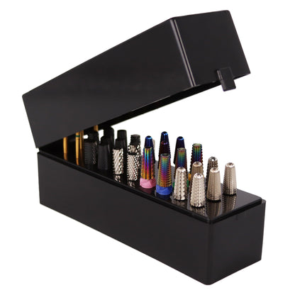 Nail Drill Bit Holder Storage Case 30 Slots Mask Queen Nepal