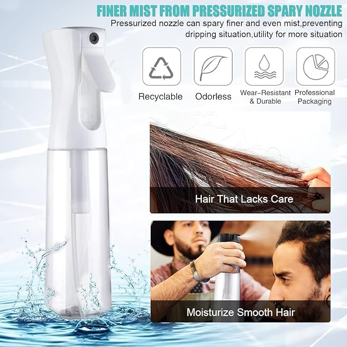 Plastic Empty Water Spray Bottle for Hair Home Alcohol Disinfection, Portable Salon Sprayer Bottle, Cleanser Dispenser, Skin Moisturizing Mask Queen Nepal